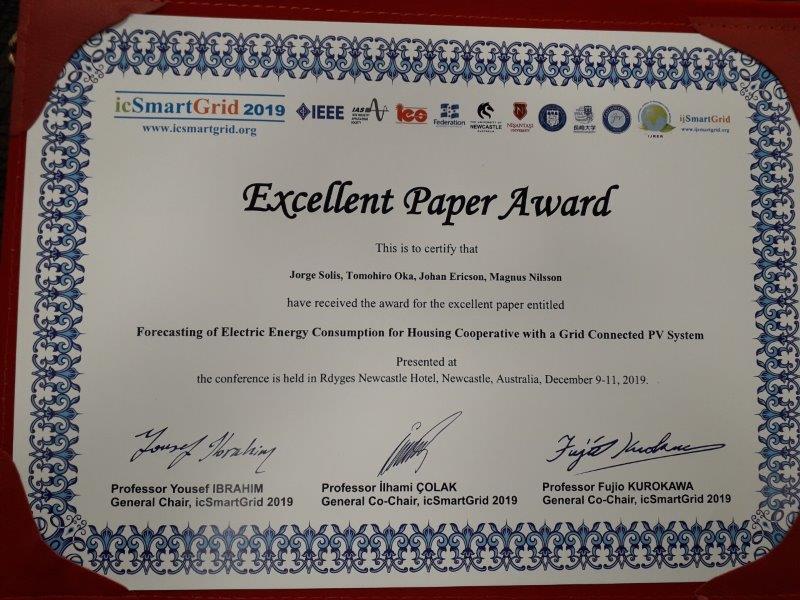 Read more about the article Excellent Paper Award!